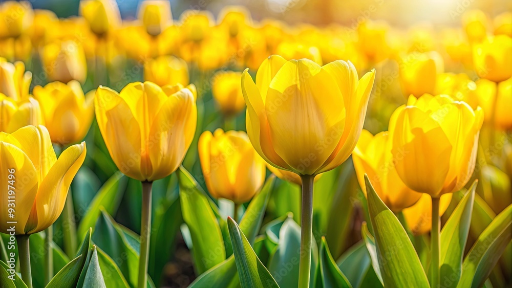 Vibrant yellow tulips in full bloom, spring, flowers, garden, floral, petals, vibrant, plant, nature, bouquet, vibrant, beautiful Vibrant yellow tulips in full bloom, spring, flowers, garden, floral, petals, vibrant, plant, nature, bouquet, vibrant, beautiful