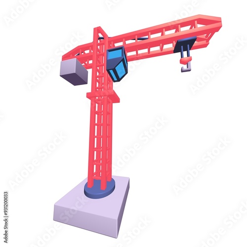 Construction crane tower. Building concept photo