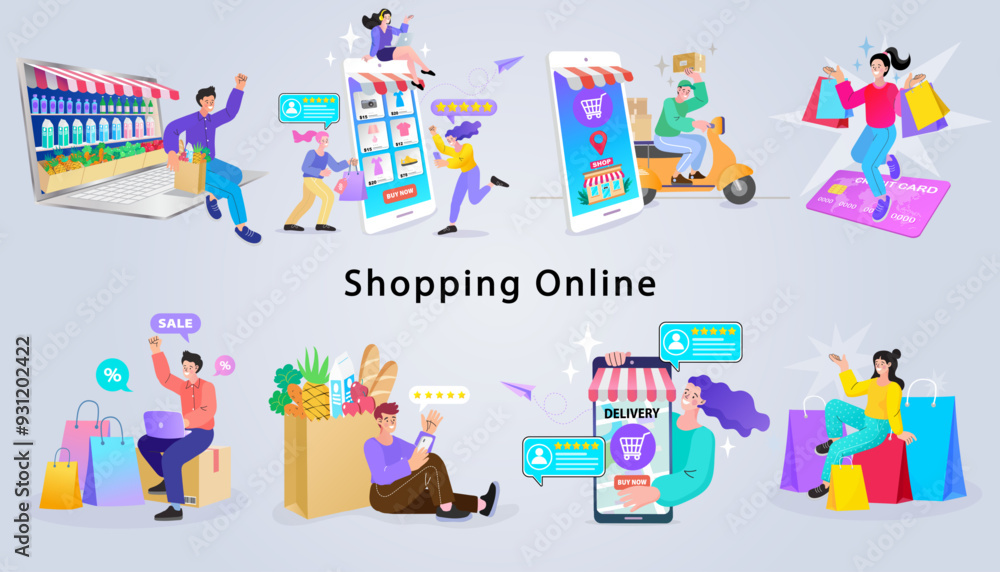 illustration of shopping bags with sale sign illustration of shopping bags with sale sign