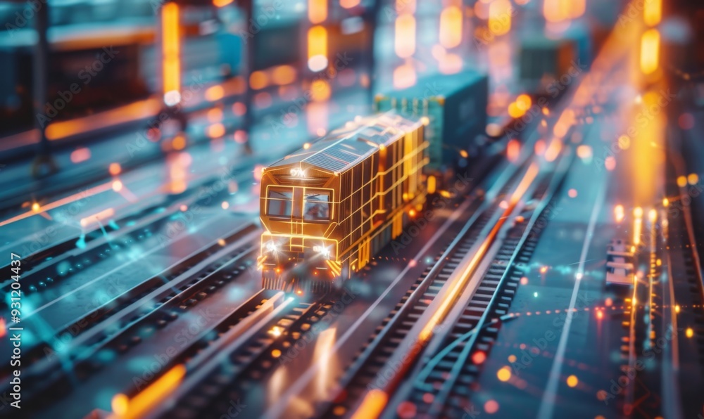 Obraz premium Logistics concept, logistics network distribution and smart transportation, intelligent logistics of truck container cargo, logistic import export and industry