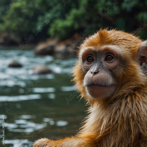 close up of a monkey