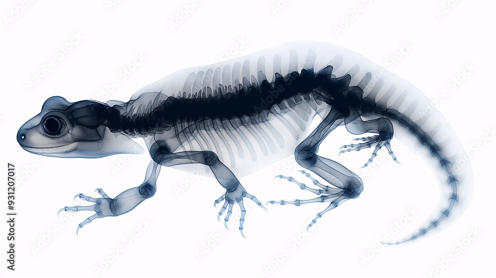 Fototapeta premium X-ray Vision: Lizard Anatomy Revealed 