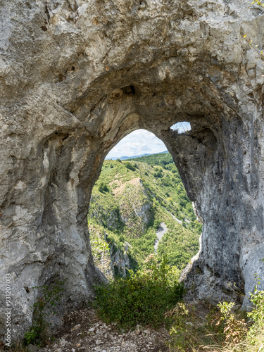 The lady's ring ( Inelul Doamnei ), natural monument in Valcan mountains, Romania, in the area of the Sohodol Gorge.  photo