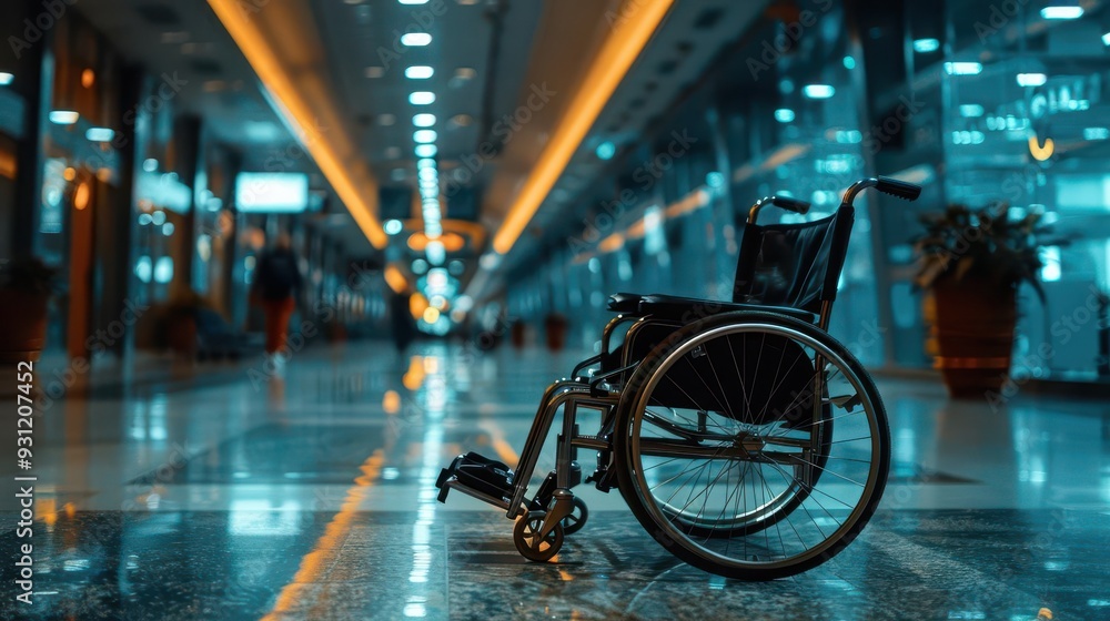 Fototapeta premium wheelchair in airport