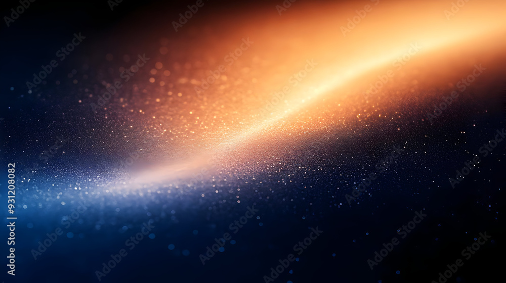 Abstract gradient of blue and orange with sparkling particles. Abstract gradient of blue and orange with sparkling particles.