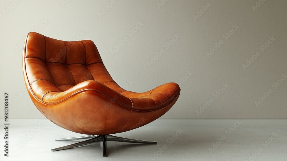 Modern Designer 3D Chair Isolated on White Background Modern Designer 3D Chair Isolated on White Background