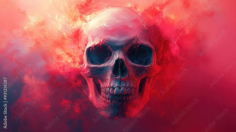 Stylized or abstract skull illustrations, blending modern art techniques and creative designs. Stylized or abstract skull illustrations, blending modern art techniques and creative designs.
