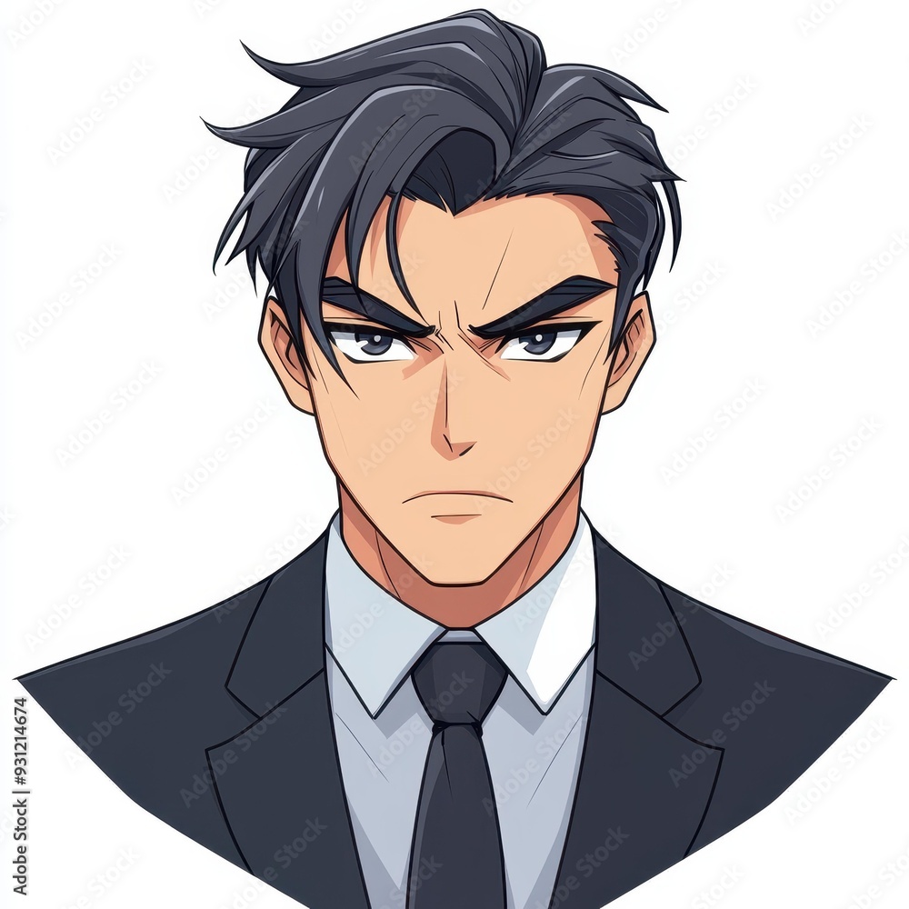 A distinguished middleaged man in a dark suit, exuding confidence with his stern gaze and commanding presence. A distinguished middleaged man in a dark suit, exuding confidence with his stern gaze and commanding presence.