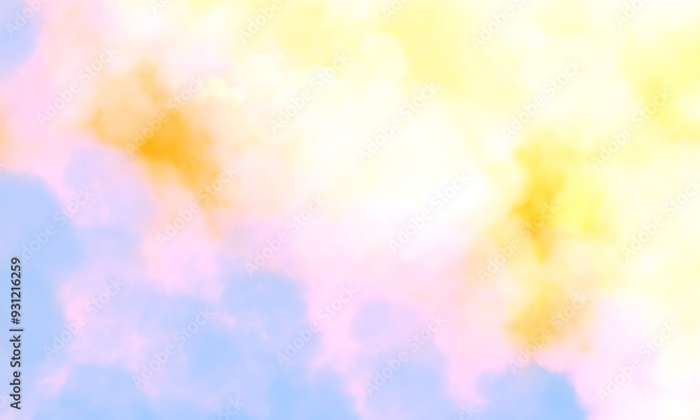 Soft and fluffy yellow, pink and blue watercolor background Soft and fluffy yellow, pink and blue watercolor background