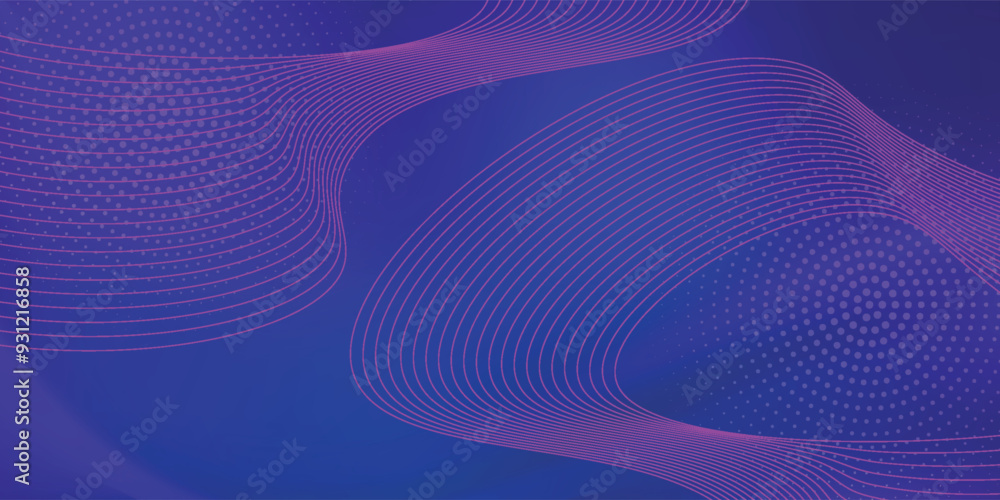 Blue and purple violet modern abstract glowing shiny lines banner. Futuristic technology concept Blue and purple violet modern abstract glowing shiny lines banner. Futuristic technology concept