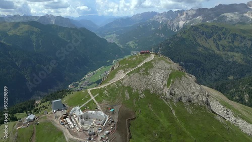 4K Aerial of Dolomites in Trentino Alto Adige, Italy in August 2024. photo