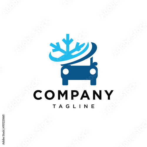 Ice car Logo Icon vector