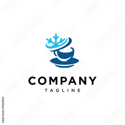 Ice Coffee Logo Icon vector
