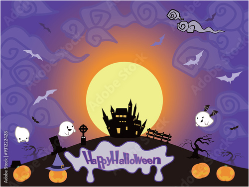 Halloween purple background
