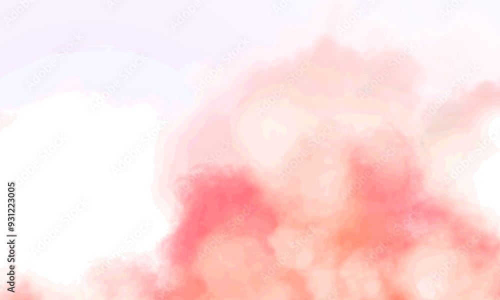 Fototapeta premium Watercolor soft and fluffy pink peach abstract background 