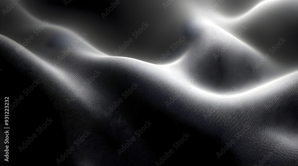 Abstract monochrome waves with soft textures and gradients. Abstract monochrome waves with soft textures and gradients.
