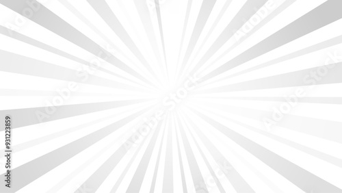 Sunlight retro horizontal background. White beige color burst background. Vector illustration. Magic light, sun beam ray wallpaper.