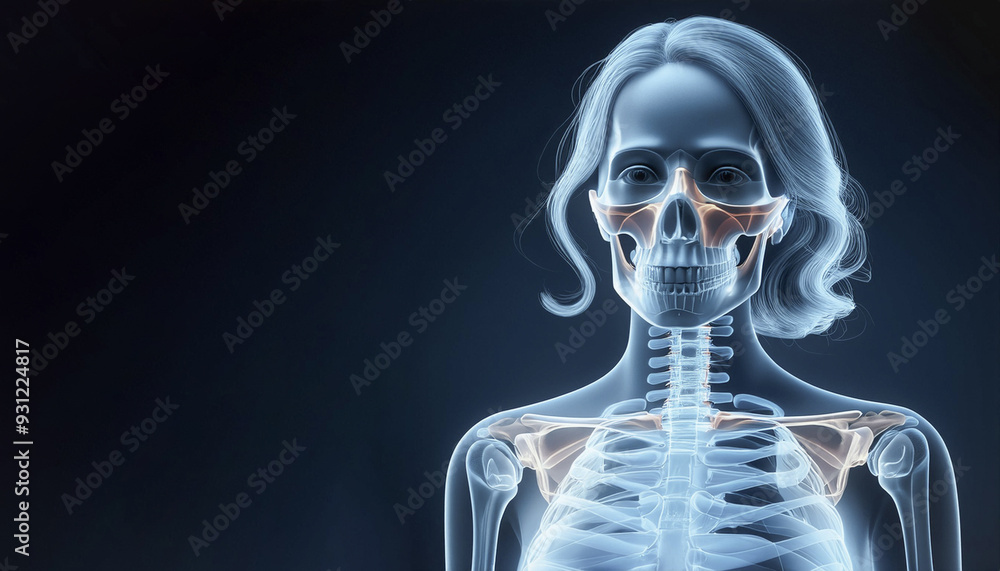 An x-ray image is the structure of the human body's bones.