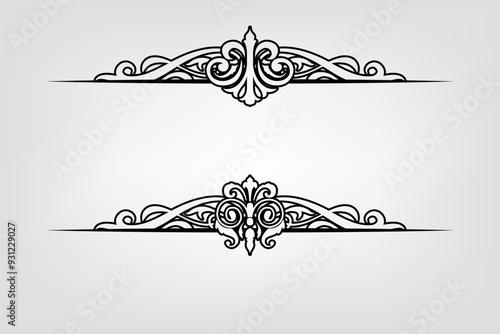 Classic Vitage Wedding Ornaments Frames Separator Elements Classic Vintage Wedding Invitation Hand Drawn Ornate the Calligraphy Poster Victorian Style