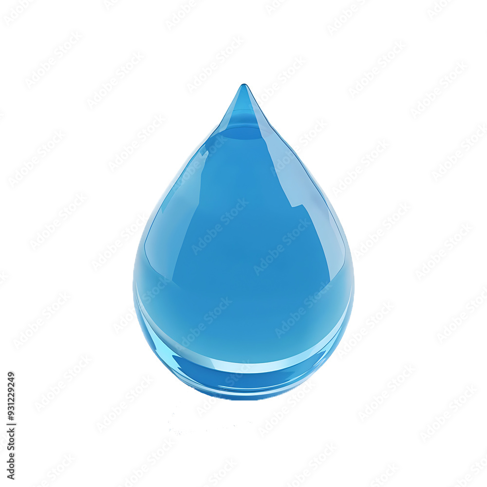 3d render water drop icon on transparent background 3d render water drop icon on transparent background