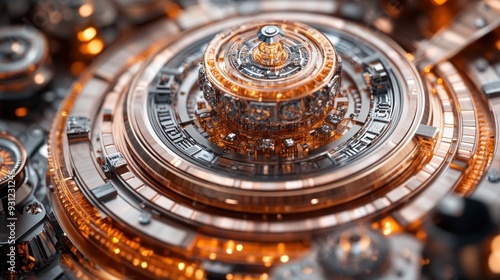 Wallpaper Mural Abstract Mechanical Machine: A Close-Up Look Torontodigital.ca