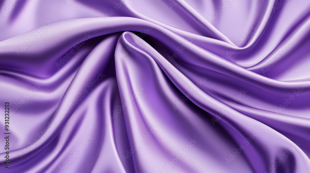 Obraz premium Smooth lavender satin in flowing folds with soft reflections and subtle silver accents perfect abstract background for Easter or spring themes light and delicate