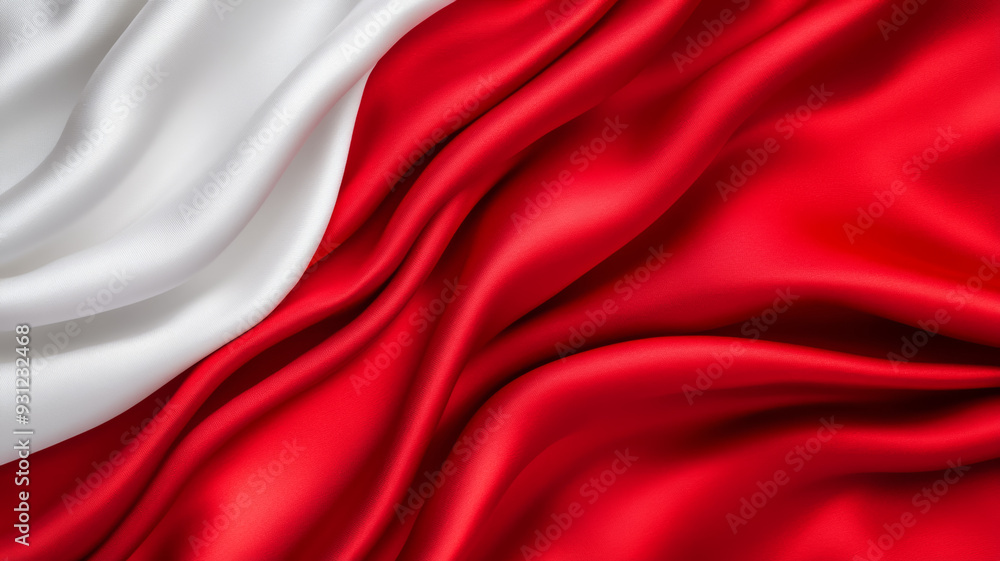Soft red and white satin intertwined in smooth waves reflecting light elegant and abstract luxury background perfect for Christmas or Valentines Day festive mood Soft red and white satin intertwined in smooth waves reflecting light elegant and abstract luxury background perfect for Christmas or Valentines Day festive mood
