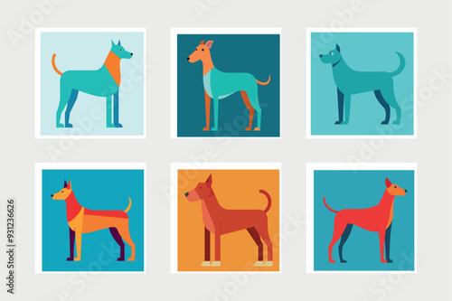            Dog logo icon vector illustration.
