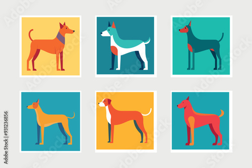             Dog logo icon vector illustration.
