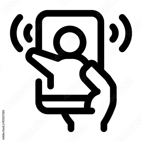 Social Media Influencer Line Icon