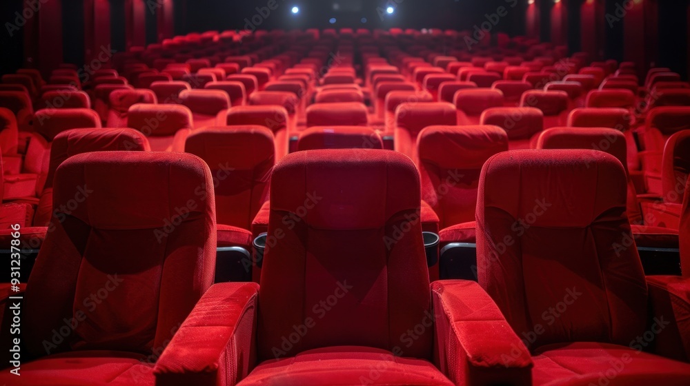 Fototapeta premium Empty Red Seats in a Theater