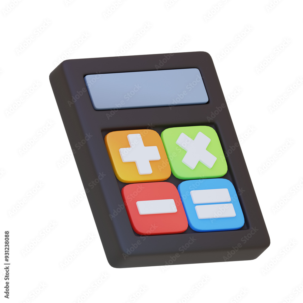 black calculator 3d illustration black calculator 3d illustration