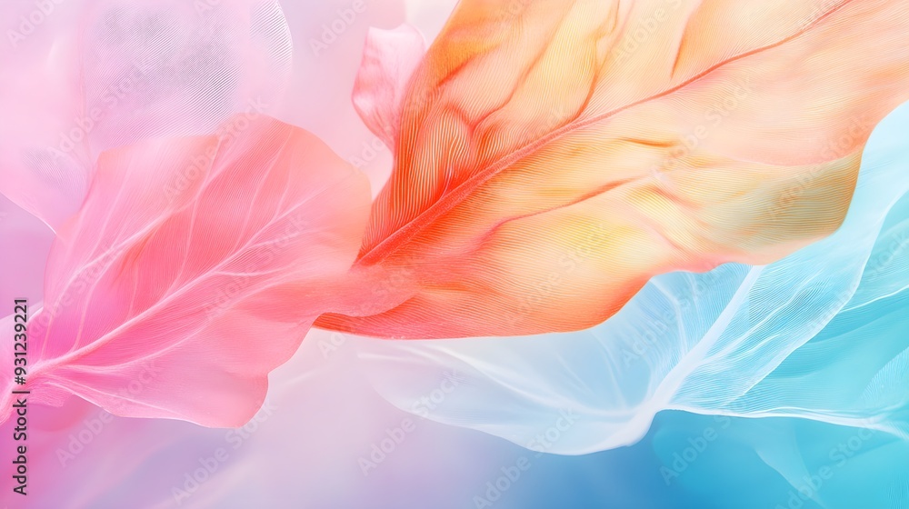 Marine life hologram, fish and sea fan, bright colors, digital ocean landscape Marine life hologram, fish and sea fan, bright colors, digital ocean landscape