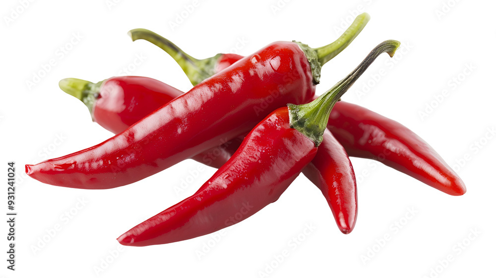 Red chili peppers Anaheim isolated on a white background Red chili peppers Anaheim isolated on a white background