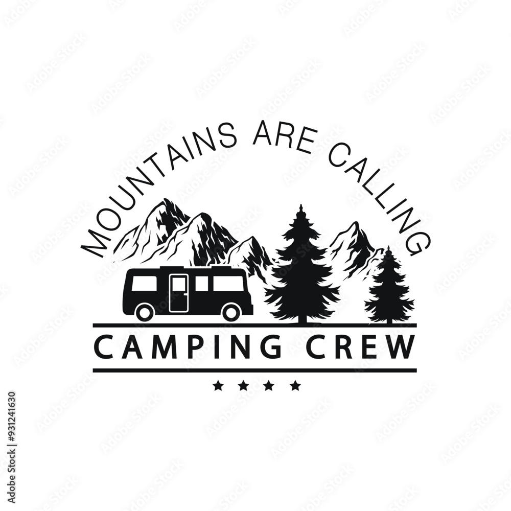 Fototapeta premium Camping, Camping typo, Typography, Adventure, Adventure Typography, Camp Squad,