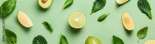 Flat Lay of Organic Food In...