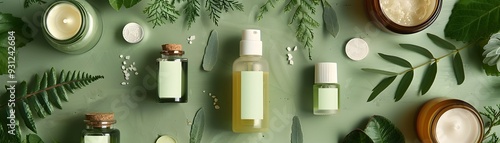 Flat Lay of Organic Skincar...