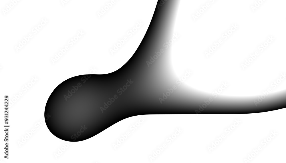 Blurred transparent gradient background. Elegant black wavy line on Transparent png overlay background Blurred transparent gradient background. Elegant black wavy line on Transparent png overlay background
