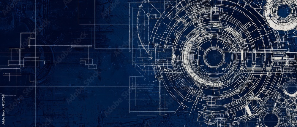 Detailed tech blueprint design, Generative AI Detailed tech blueprint design, Generative AI