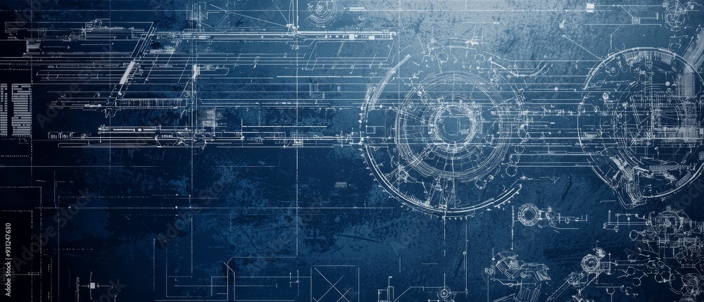 Detailed tech blueprint design, Generative AI Detailed tech blueprint design, Generative AI