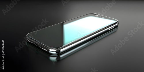 Smartphone featuring sleek metallic finish photo