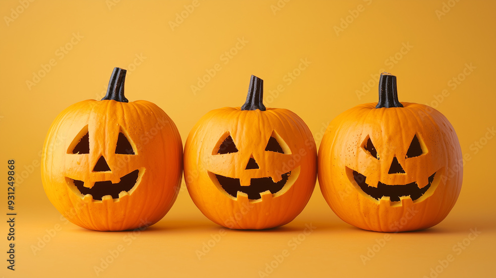 Hallowen wallpaper with 3d pumpkins background, banner for autumn seasonal holidays, spooky pumpkin, jack-o-lantern wallpaper Hallowen wallpaper with 3d pumpkins background, banner for autumn seasonal holidays, spooky pumpkin, jack-o-lantern wallpaper