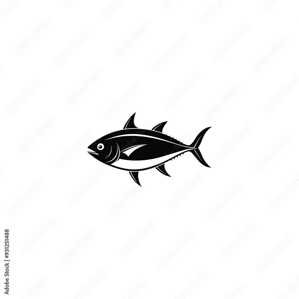 Tuna fish logo icon outline illustration. Salmon tuna fish line icon seafood logo Tuna fish logo icon outline illustration. Salmon tuna fish line icon seafood logo