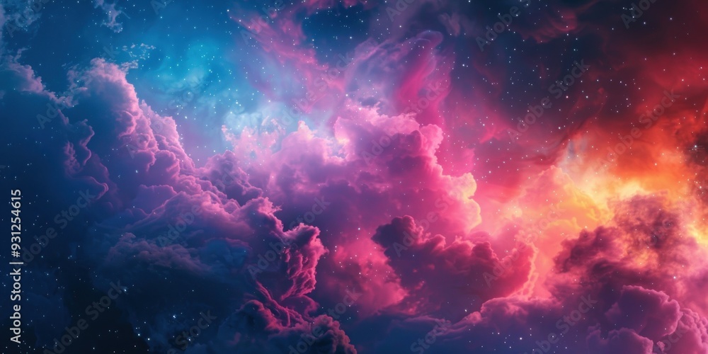Cosmic Cloudscape: A Celestial Symphony of Color Cosmic Cloudscape: A Celestial Symphony of Color