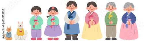 한복을 입은 대가족