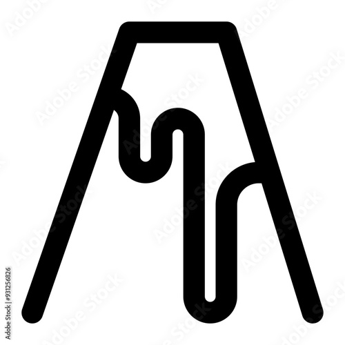 lava, magma, mudflow, volcanic, eruption, volcano, mountain, geography, geographic outline icon