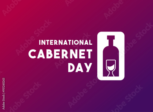 International Cabernet Day. Gradient background.