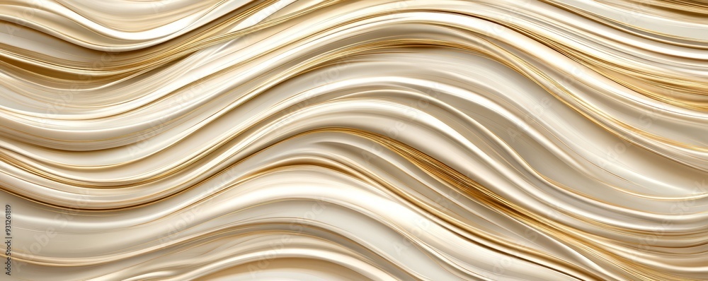 Light golden background with flowing, abstract luxury golden line and waves, vector illustration. Light golden background with flowing, abstract luxury golden line and waves, vector illustration.