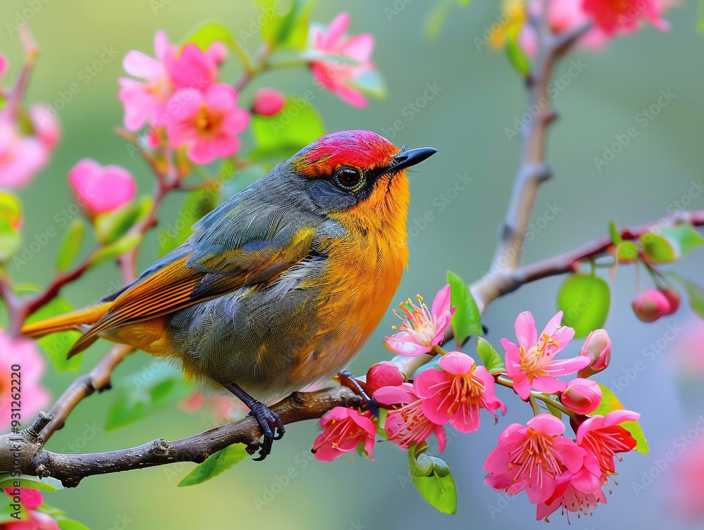 Beautiful Bird Sitting On A Plant Beautiful Bird Sitting On A Plant