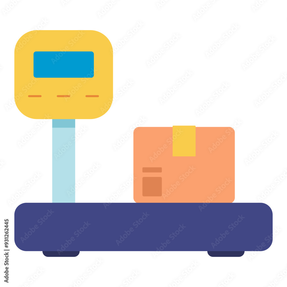 shipping package weight scale flat icon shipping package weight scale flat icon